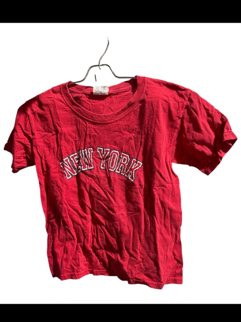 FRUIT Of LOOM New York T-Shirt Kid's Size Small Red